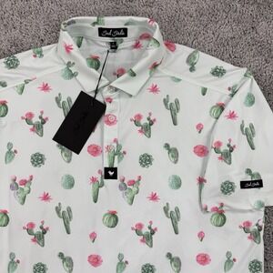 Bad Birdie Polo Men's L Desert Hazard NWT Short Sleeve Performance Stretch Golf